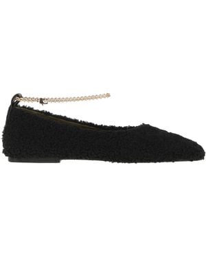 MARIA LUCA Ballet Flats Textile Fibres - Black
