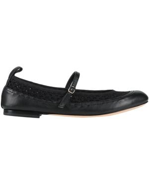 Agl Attilio Giusti Leombruni Ballet Flats Leather, Textile Fibres - Black