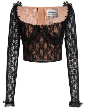 Self-Portrait Top - Black