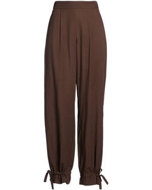 Angela Davis Pants Viscose, Linen - Brown