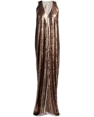 Rick Owens Maxi Dress Silk - Brown