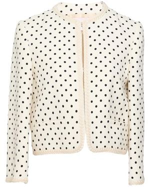 Valentino Garavani Cream Jacket Viscose, Polyester, Acetate - White