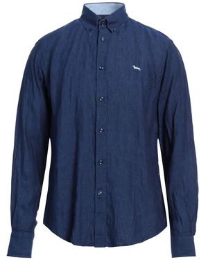 Harmont & Blaine Shirt Linen - Blue