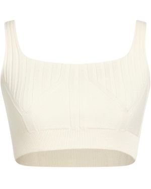 Dondup Ivory Top Viscose, Polyacrylic - Natural