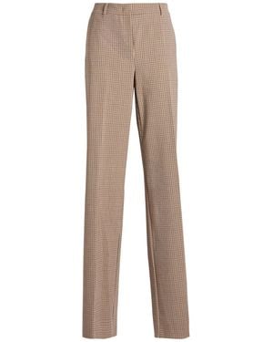 Marella Camel Pants Polyester, Virgin Wool, Elastane - Natural