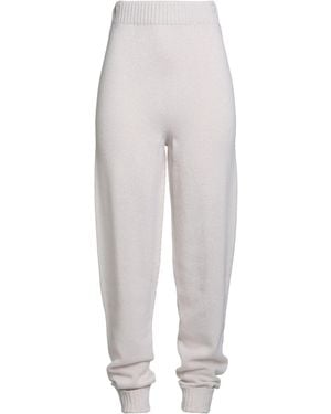 Twinset Camel Trousers Wool, Cashmere, Polyester - White