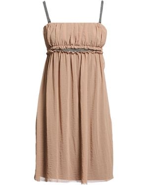 Jucca Antique Rose Mini Dress Wool, Polyamide, Elastane, Polyester - Natural