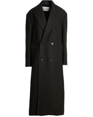 Ami Paris Charcoal Coat Virgin Wool - Black