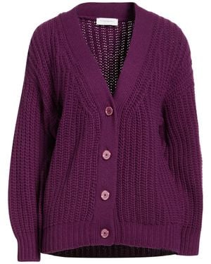 Paolo Pecora Cardigan Wool, Viscose, Polyamide, Cashmere - Purple