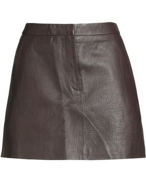 ONE & OTHER Mini Skirt Leather - Gray