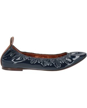 Lanvin Midnight Ballet Flats Leather - Blue