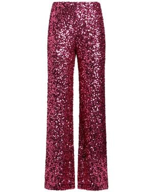 P.A.R.O.S.H. Trousers Polyester, Elastane - Red