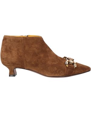 Mara Bini Camel Ankle Boots Leather - Brown