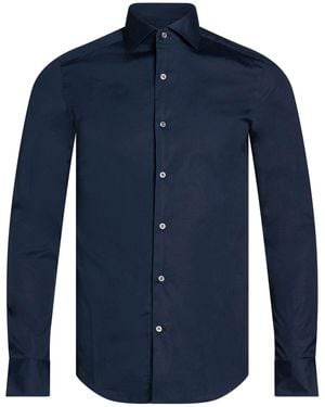 Ghirardelli Shirt Cotton, Elastane - Blue