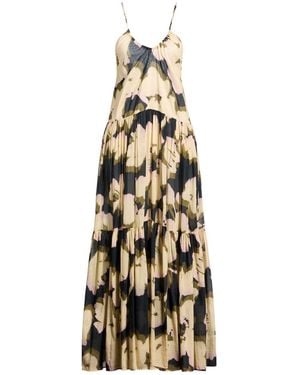 Roberto Collina Pastel Maxi Dress Cotton, Silk - Metallic