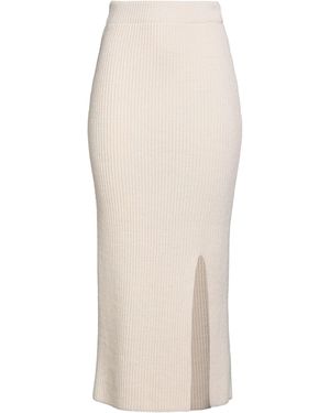 ViCOLO Cream Maxi Skirt Acrylic, Wool, Viscose, Alpaca Wool - White