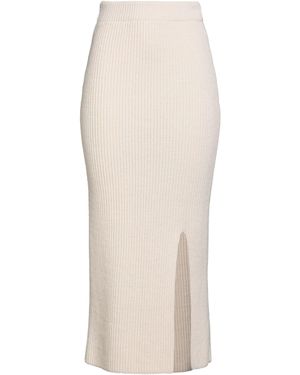 ViCOLO Cream Maxi Skirt Acrylic, Wool, Viscose, Alpaca Wool - White