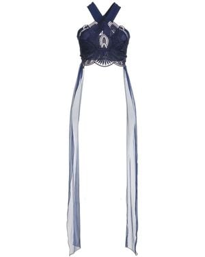 Alberta Ferretti Top Silk, Polyester - Blue