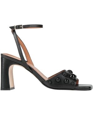 Ángel Alarcón Sandals Leather - Black