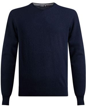 Andrea Fenzi Sweater Merino Wool, Viscose, Nylon, Cashmere - Blue