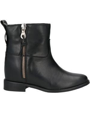 GISÉL MOIRÉ Ankle Boots Calfskin - Black