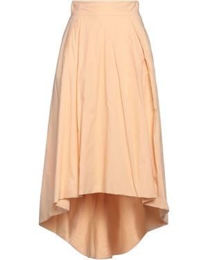 ALESSIA SANTI Apricot Midi Skirt Cotton - Orange