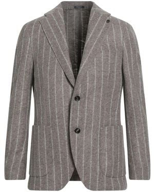 BRERAS Milano Khaki Blazer Acrylic, Shetland Wool, Polyester - Grey