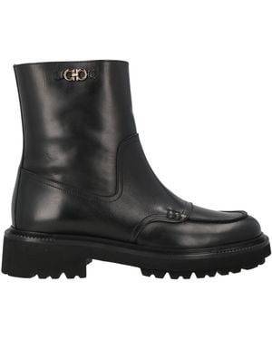 Ferragamo Ankle Boots Leather - Black