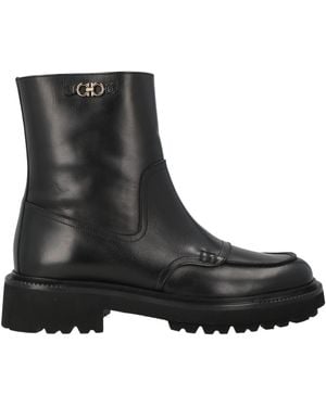 Ferragamo Ankle Boots Leather - Black
