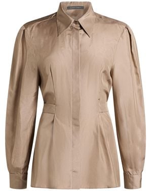 Alberta Ferretti Taupe Shirt Silk - Brown