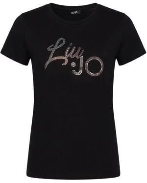 Liu Jo T-Shirt Cotton, Elastane - Black