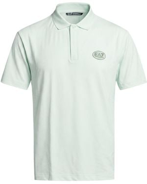 Emporio Armani Polo Shirt Polyester, Elastane - Blue