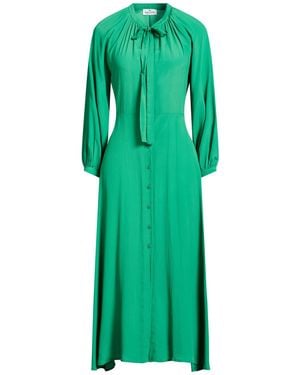Rebel Queen Midi Dress Acetate, Silk - Green