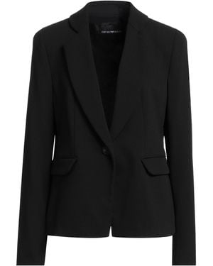 Emporio Armani Blazer Wool, Elastane, Polyester - Black