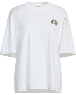 McQueen T-Shirt Cotton, Metal, Glass - White