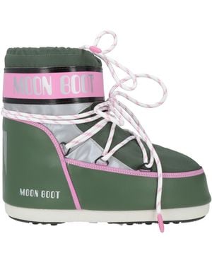 Moon Boot Military Ankle Boots Textile Fibres, Synthetic Material - Green