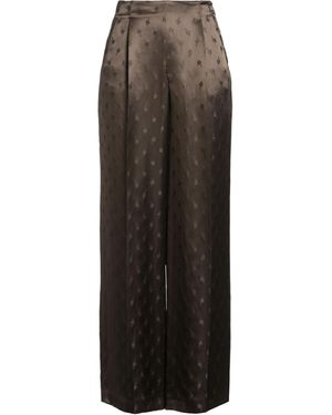 Fendi Trousers Silk, Viscose - Brown