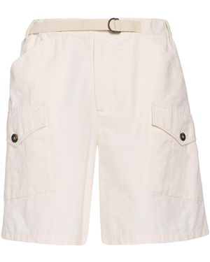 Messagerie Cream Shorts & Bermuda Shorts Cotton, Polyester - White
