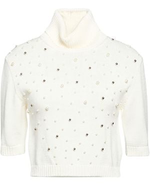 SIMONA CORSELLINI Turtleneck Wool, Acrylic - White
