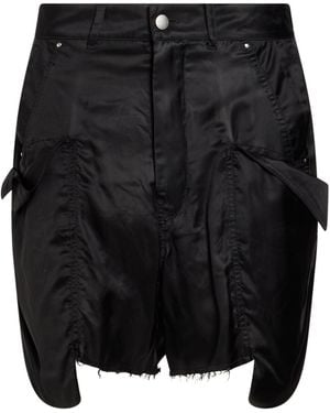 Rick Owens Shorts & Bermuda Shorts Cupro - Black