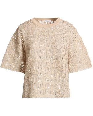 Brunello Cucinelli Jumper Mohair Wool, Polyamide, Silk, Linen, Polyester - Natural