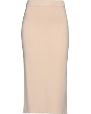 ViCOLO Midi Skirt Viscose, Polyester - Natural