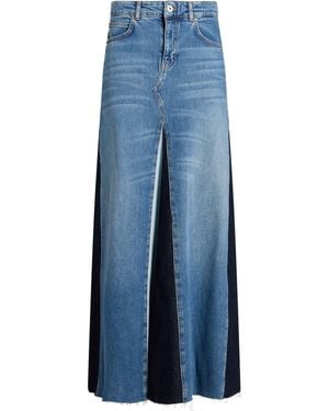AG Jeans Denim Skirt Cotton, Lyocell, Elastane - Blue