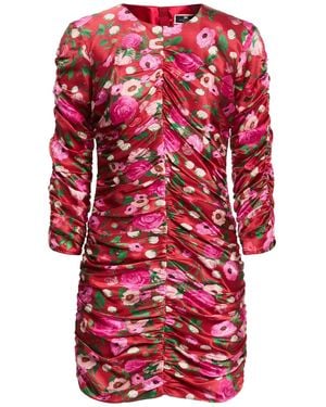 Elisabetta Franchi Mini Dress Silk - Red