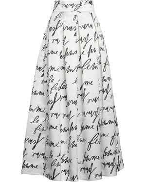 GIADA CURTI RESORT Maxi Skirt Polyester - White