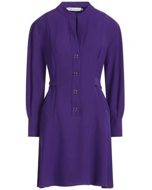 SIMONA CORSELLINI Mini Dress Polyester, Elastane - Purple