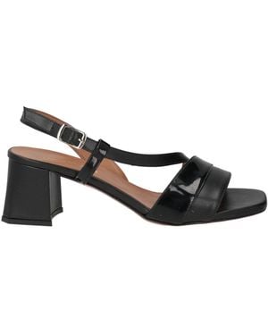 Anneclaire Sandals Textile Fibers - Black