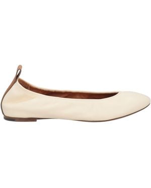 Lanvin Ballet Flats Lambskin, Calfskin - Natural