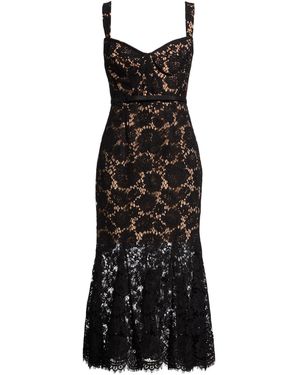 Self-Portrait Midi-Kleid - Schwarz