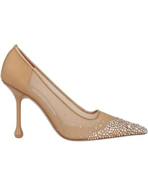 Jimmy Choo Camel Pumps Synthetisches Material, Textile Fibers - White